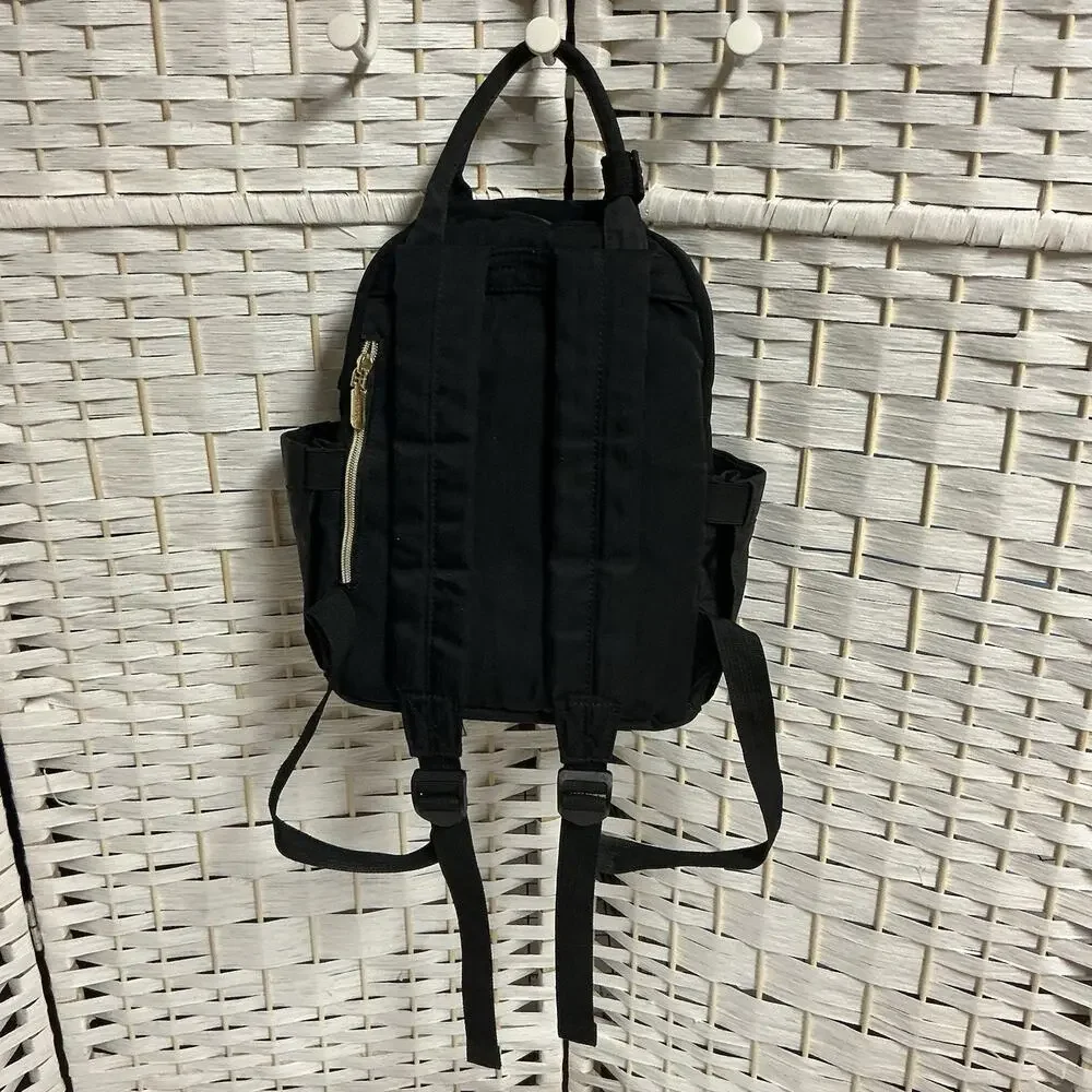 Lovevook 12” Backpack w/ USB & Multiple Pockets, Gold‎ Zipper